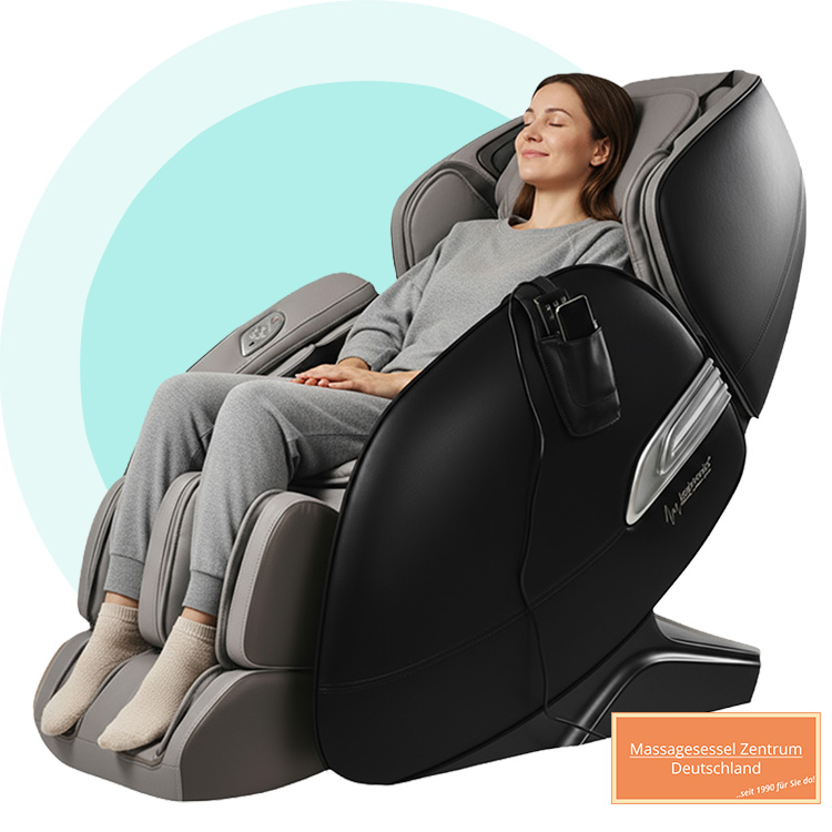 Massagesessel Alphasonic II - Grau Schwarz