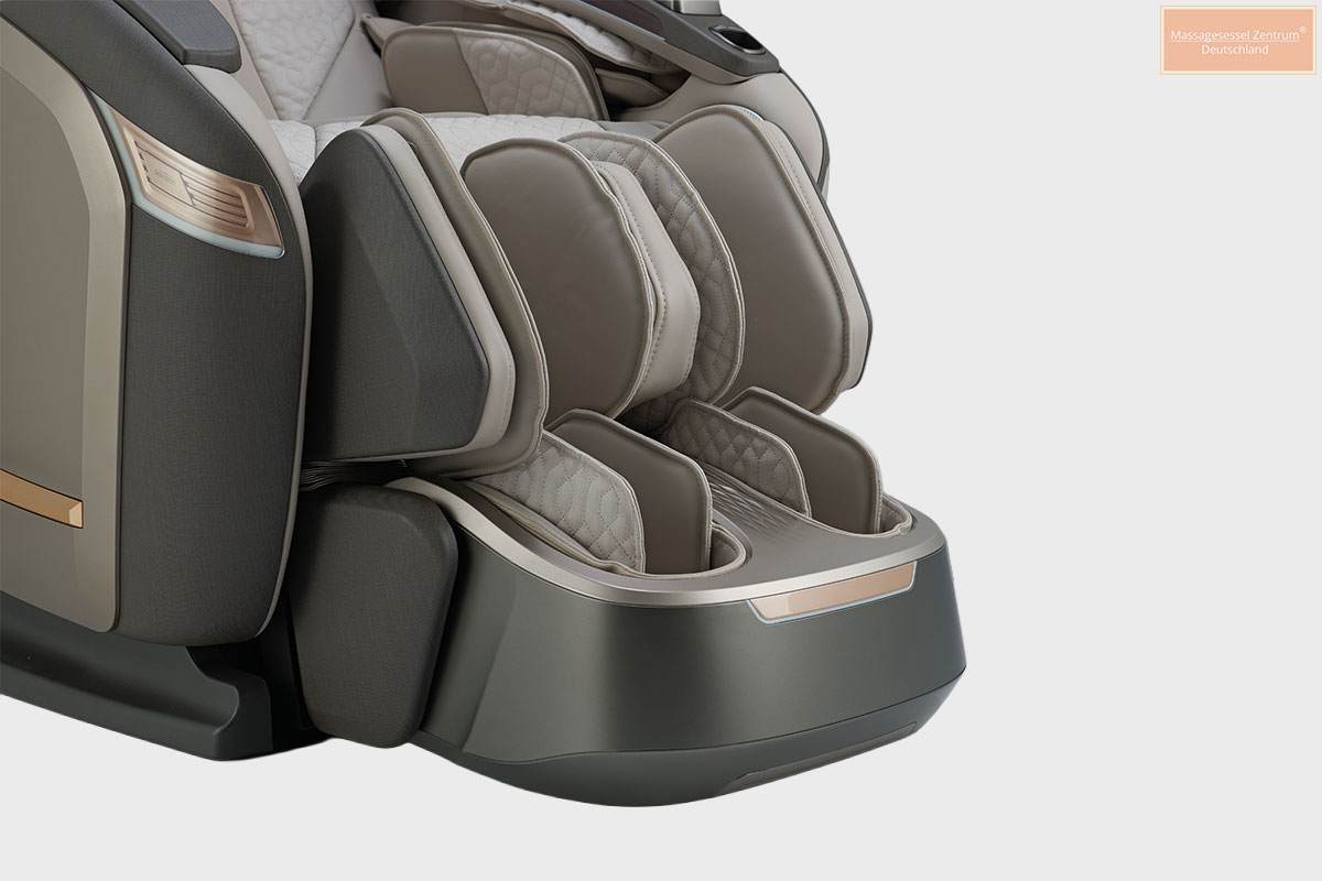 Alpha Techno-Massagesessel- AT 638 KI - Detailfoto vom gesamten Fuß- und Wadenbereich.