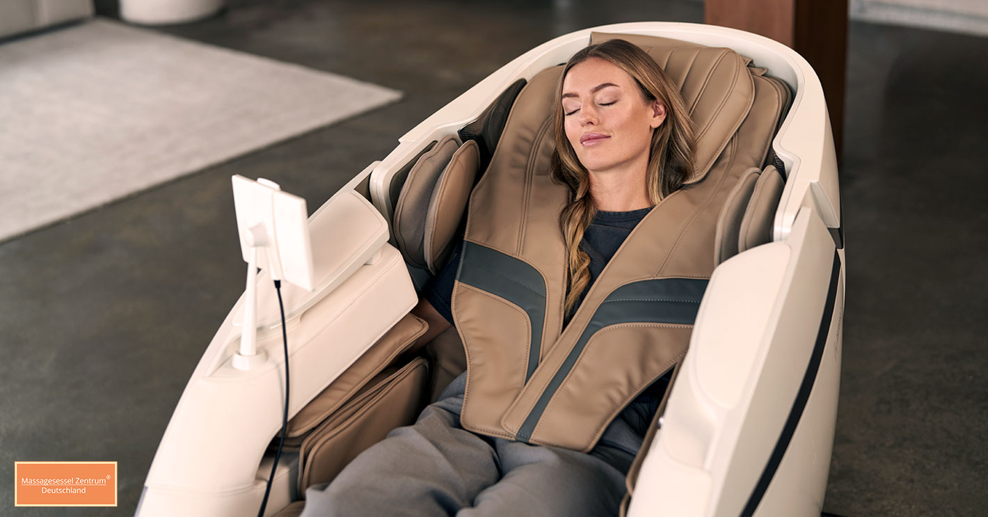 Erfahren Sie, wie der Skyliner III mit 4-Hand-Massage und dualer Wärme Stress abbaut. Entdecken Sie die Psychologie der Geborgenheit für Ihre DNA